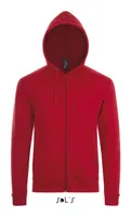 Hanorac unisex SOL'S Stone Zip personalizat, roșu