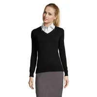 Bluză damă Sol's Galaxy V-neck Sweater personalizată, black