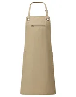 Șorț Premier ‘barley Contrast Stitch Sustainable Bib personalizat, maro