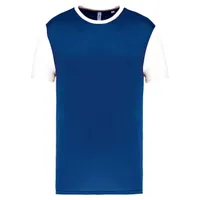 Tricou unisex Proact Adults Bicolour Short-sleeved personalizat, albastru