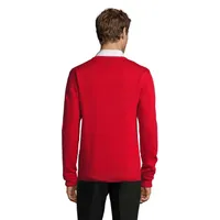 Bluză bărbați Sol's Galaxy V-neck Sweater personalizată, vedere spate