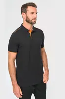 Tricou polo bărbați Designed To Work Short-sleeved Contrasting Daytoday personalizat, pe model