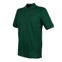 Tricou polo bărbați Henbury Micro-fine Cotton Pique personalizat, verde