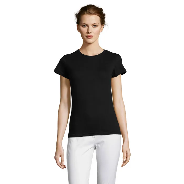 MISS WOMEN T-SHIRT 150g personalizat, deep black