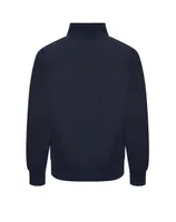 Bluză unisex Just Hoods Campus Full Zip Sweat personalizată, albastru