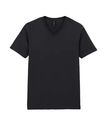 Tricou bărbați Gildan Softstyle™ Adult V-neck personalizat, negru