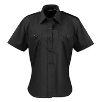 Cămașă damă Premier Short Sleeve Pilot personalizată, negru