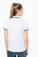 Tricou polo damă Kariban Ladie S Short-sleeved Poloshirt With Contrasting Piping personalizat, pe model