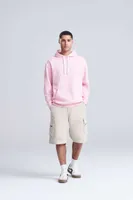 Hanorac unisex Just Hoods Varsity personalizat, pe model