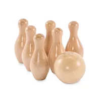 Mini set de bowling din lemn de personalizat