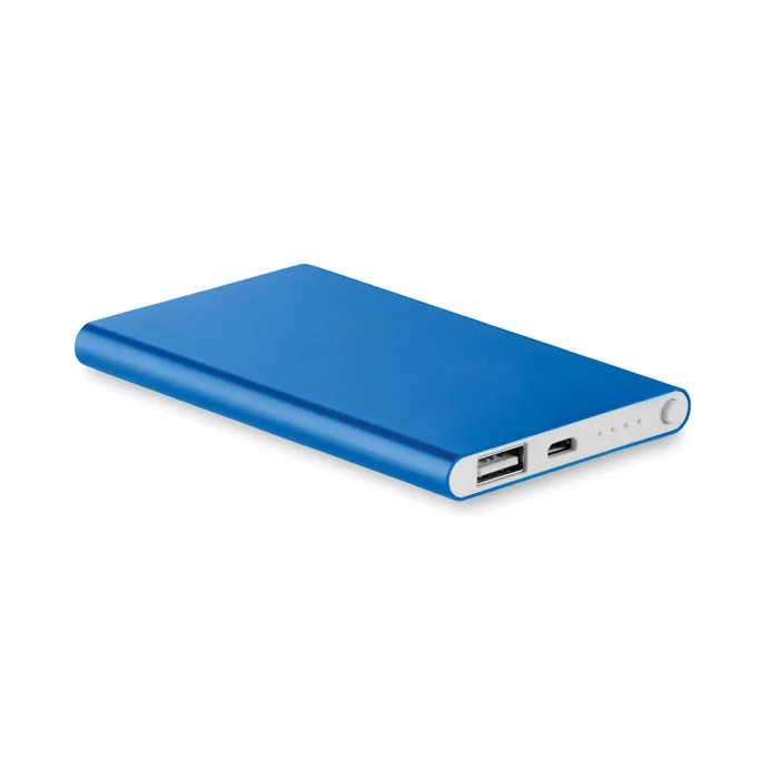 Baterie externă de 4000 mAh pl personalizat, albastru regal