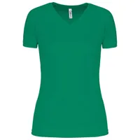 Tricou damă Proact V-neck Short-sleeved Sports personalizat, verde