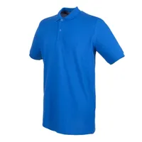 Tricou polo bărbați Henbury Micro-fine Cotton Pique personalizat, albastru