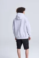 Bluză unisex Just Hoods Signature Heavyweight Zoodie personalizată, pe model