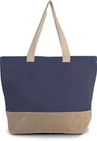 Sacoșă Kimood Rustic Juco Hold-all Shopper personalizată, albastru, în context