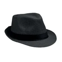 Pălărie din paie de hârtie personalizat, negru