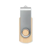 Techmate bambus USB 16GB personalizat, vedere spate