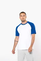 Tricou bărbați Kariban Baseball Short-sleeved Two-tone personalizat, pe model
