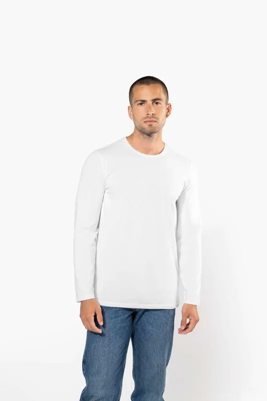 Tricou cu mânecă lungă bărbați Kariban Crew Neck