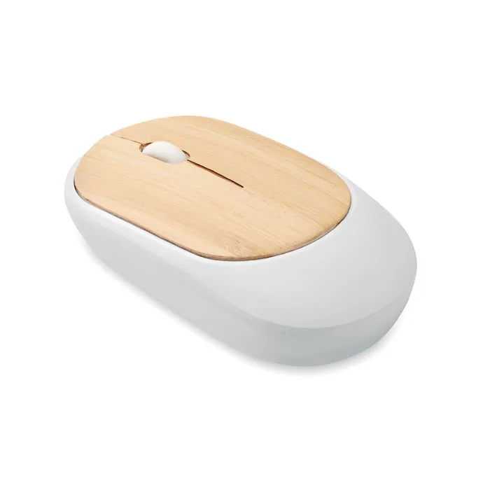 Mouse fără fir din bambus personalizat