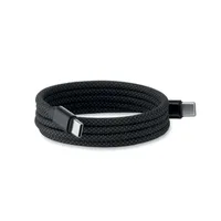 Cablu magnetic împletit RPET personalizat, vedere spate