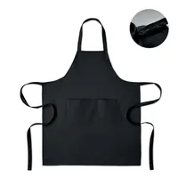 Șorț bumbac organic 240 gr/m² personalizat, negru