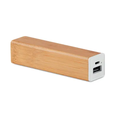 Acumulator bambus de 2200mAh personalizat, lemn