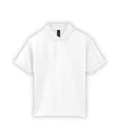Tricou polo copii Gildan Dryblend® Jersey personalizat, alb