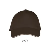 Șapcă SOL'S Long Beach 5 Panel personalizată, maro