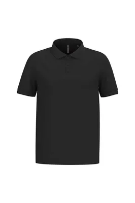 Tricou polo bărbați Kariban Short-sleeved Piqué personalizat, negru