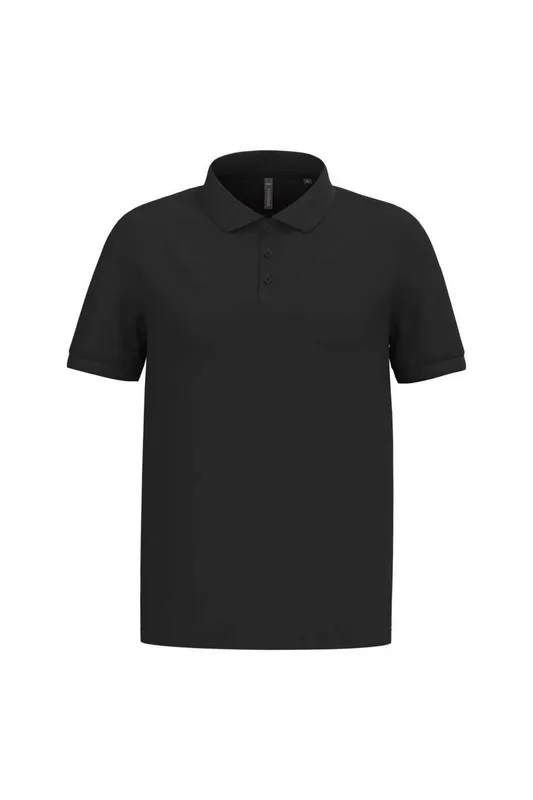 Tricou polo bărbați Kariban Short-sleeved Piqué personalizat, negru