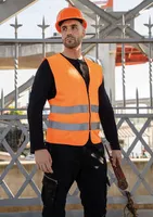 Vestă unisex Korntex Safety Vest With Zipper Cologne personalizată, pe model