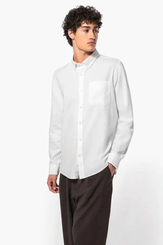Cămașă bărbați Kariban Washed Oxford Cotton