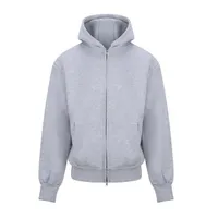 Bluză unisex Just Hoods Signature Heavyweight Zoodie personalizată, gri