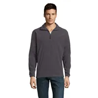 Jachetă polar unisex Sol's Ness Sweat Fleece 1/4 Zip personalizată, gri cărbune