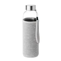Sticlă de sticlă în husă 500ml personalizată, gri