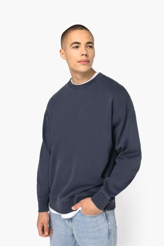 Bluză unisex Native Spirit Washed Effect Oversize Round Neck