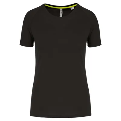 Tricou damă Proact Recycled Round Neck Sports personalizat, negru