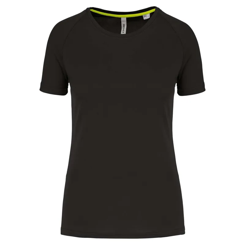Tricou damă Proact Recycled Round Neck Sports personalizat, negru