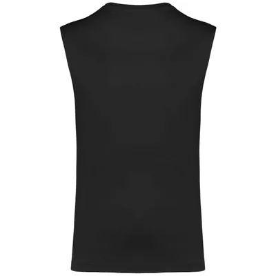 Tricou bărbați Kariban Eco-friendly Sleeveless personalizat, negru