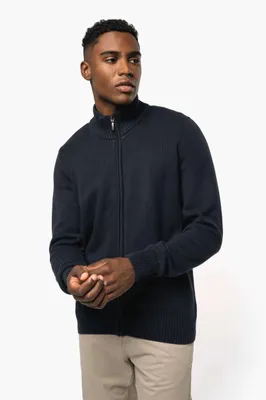 Bluză bărbați Kariban Full Zip Cardigan personalizată