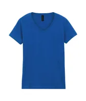 Tricou damă Gildan Softstyle™ V-neck personalizat, albastru