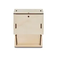 DIY kit casă de păsări din lemn personalizat, vedere lateral