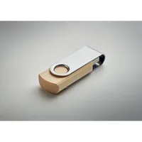 Techmate bambus USB 16GB personalizat, vedere detaliu