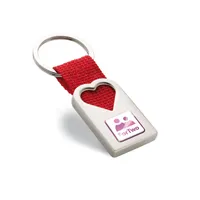 Breloc metal inimă personalizat, vedere zona de personalizare
