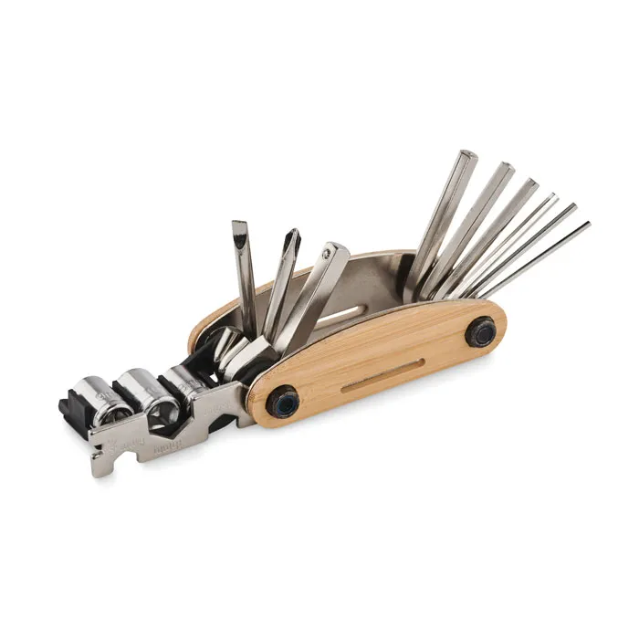 Multitool de buzunar din bambus personalizat