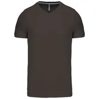 Tricou bărbați Kariban Short-sleeved V-neck personalizat, gri
