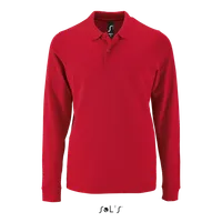 Tricou polo bărbați SOL'S Perfect Lsl Piqué personalizat, roșu