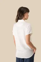 Tricou polo damă Spasso Linen personalizat, pe model