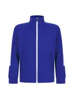 Tricou copii Finden + Hales Knitted Tracksuit Top personalizat, albastru
